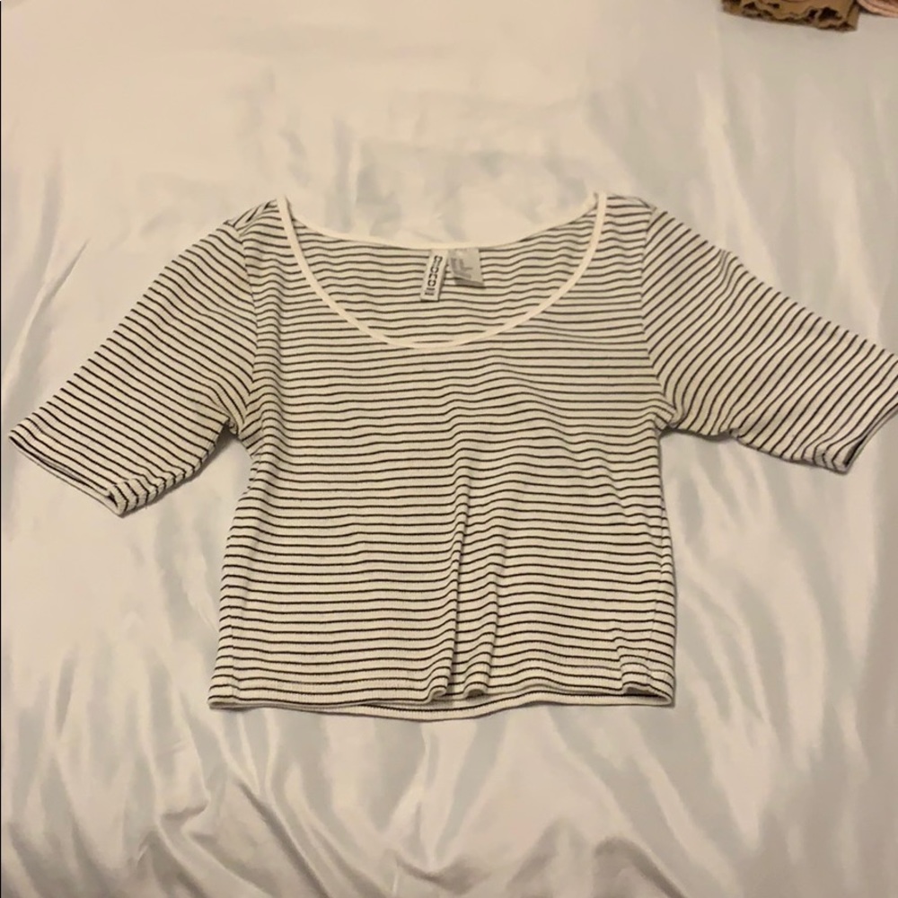 H&m striped crop top!